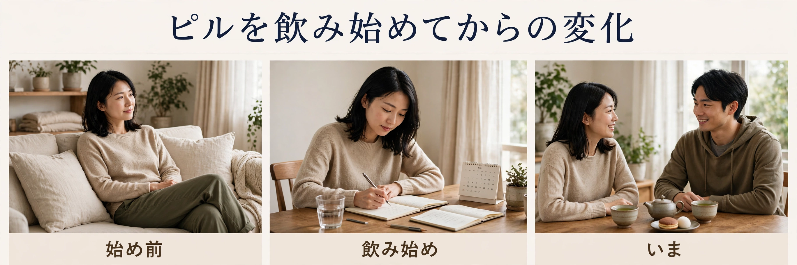 ピルを飲み始めてからの変化
